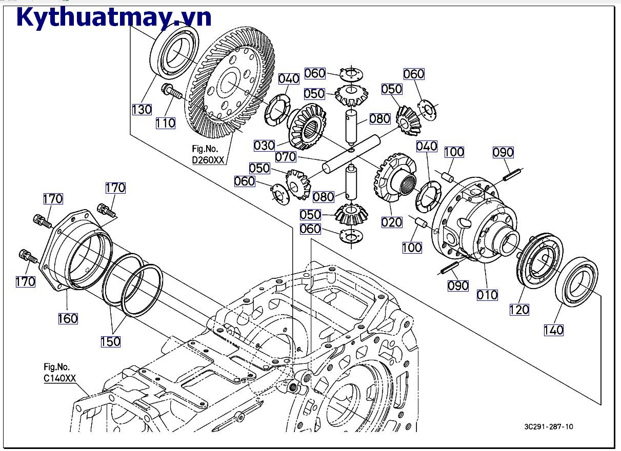 Bộ vi sai sau ( cũ) 50001 đến 89999